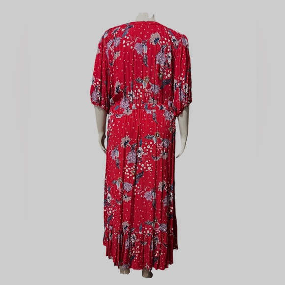 Nurture by Westbound Plus Sz 2X High-Low V-Neck Elbow Sleeve Shift Midi … - Picture 5 of 13